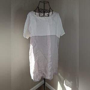 White and Gray Casual Dress